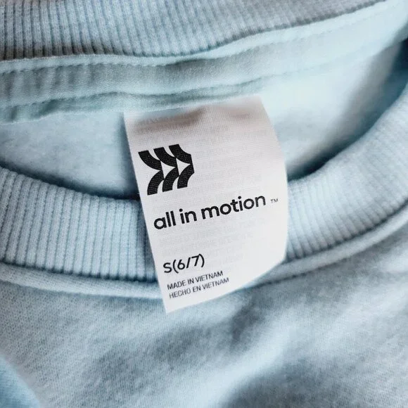 All In Motion Girls' Fleece Pullover Sweatshirt (small) 4KIDG-L - Picture 4 of 4